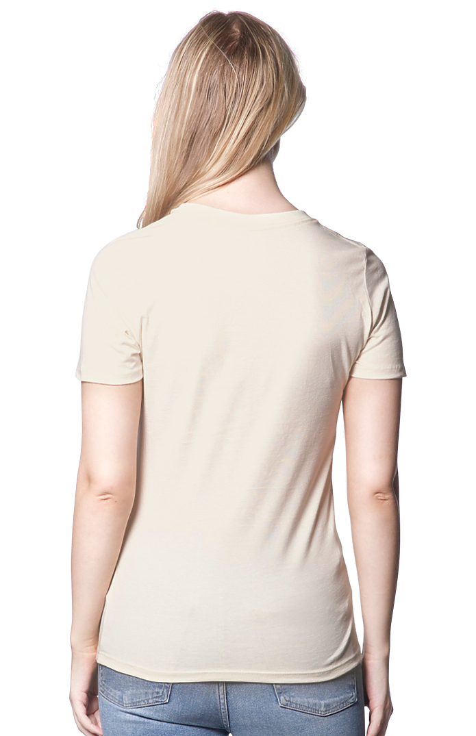 Royal Apparel 5120 Women's Relaxed Fit Short Sleeve Tee - Natural