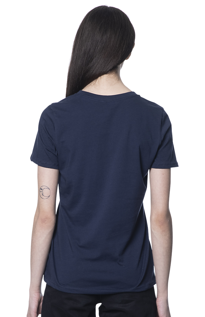 Royal Apparel 5120 Women's Relaxed Fit Short Sleeve Tee - Navy
