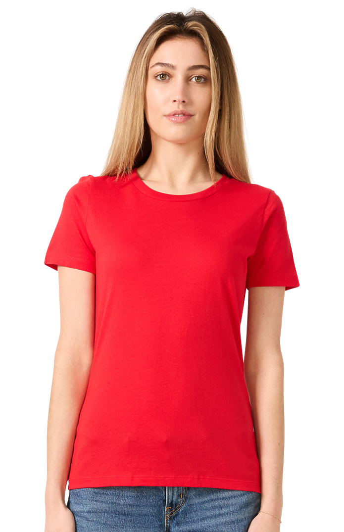 Royal Apparel 5120 Women's Relaxed Fit Short Sleeve Tee - Red