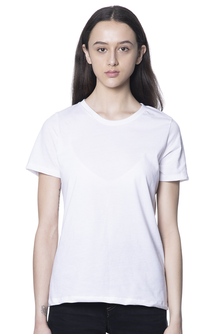 Royal Apparel 5120 Women's Relaxed Fit Short Sleeve Tee - White