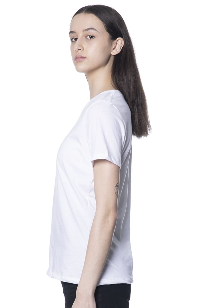 Royal Apparel 5120 Women's Relaxed Fit Short Sleeve Tee - White