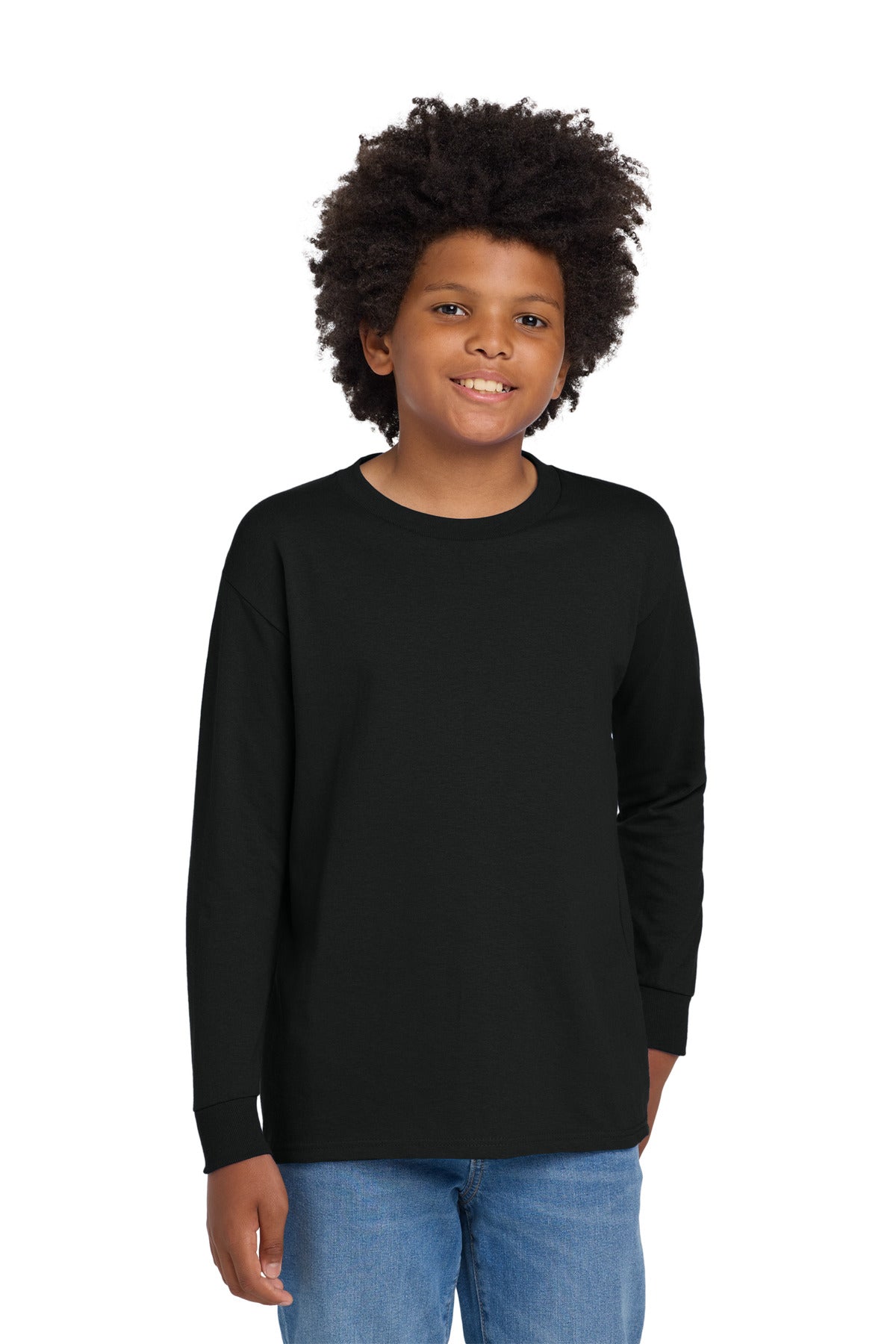 Gildan 5400B Youth Heavy Cotton 100% Cotton Long Sleeve T-Shirt