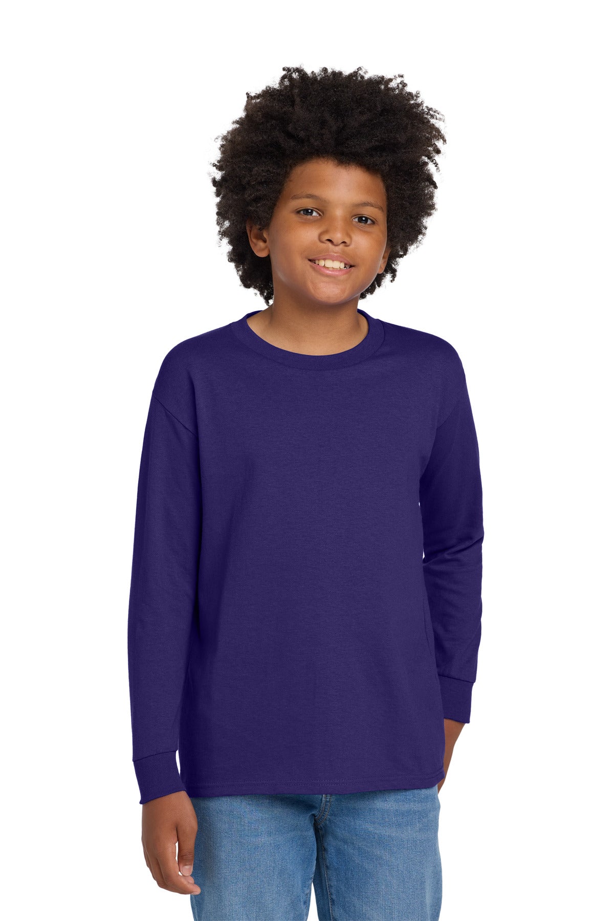 Gildan 5400B Youth Heavy Cotton 100% Cotton Long Sleeve T-Shirt