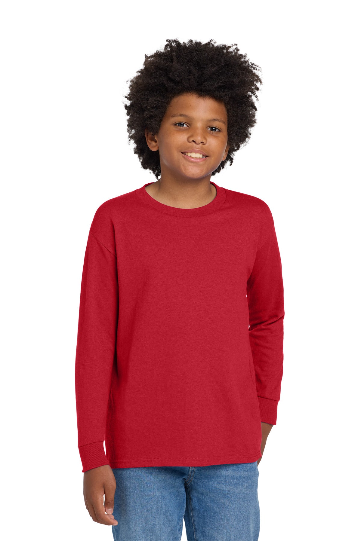 Gildan 5400B Youth Heavy Cotton 100% Cotton Long Sleeve T-Shirt