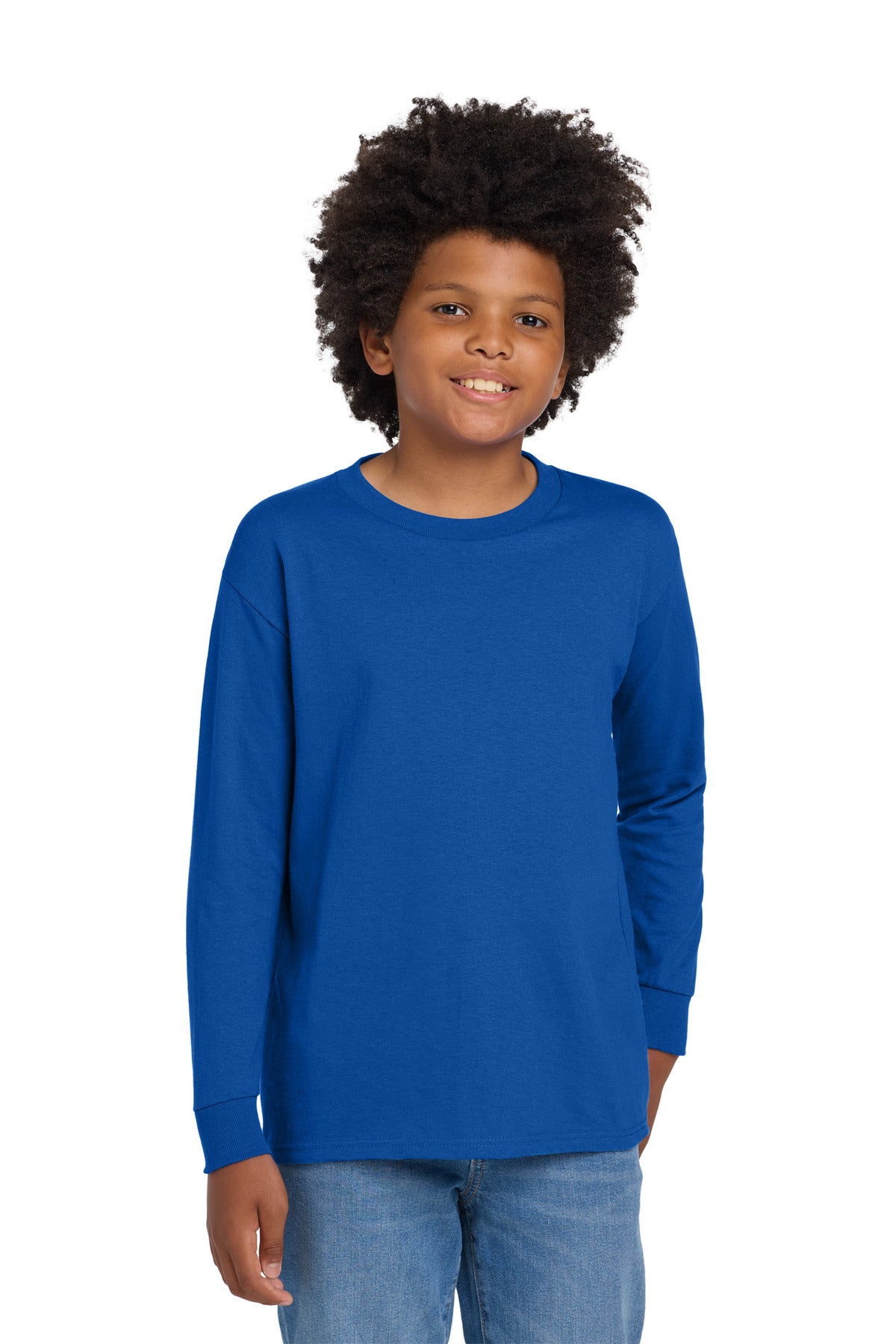 Gildan 5400B Youth Heavy Cotton 100% Cotton Long Sleeve T-Shirt
