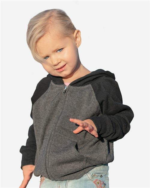 Independent Trading Co. Toddler Lightweight Special Blend Raglan Zip Hood - Independent Trading Co. PRM10TSBZ