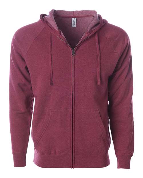 Independent Trading Co. Unisex Special Blend Raglan Full-Zip Hooded Sweatshirt - Independent Trading Co. PRM33SBZ