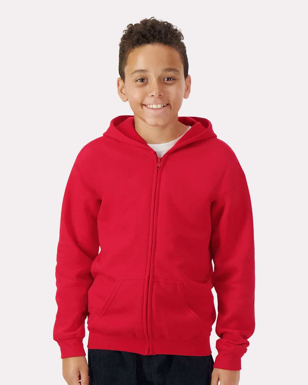 Gildan 18600B Youth Heavy Blend Full-Zip Hooded Sweatshirt