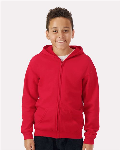 Gildan 18600B Youth Heavy Blend Full-Zip Hooded Sweatshirt