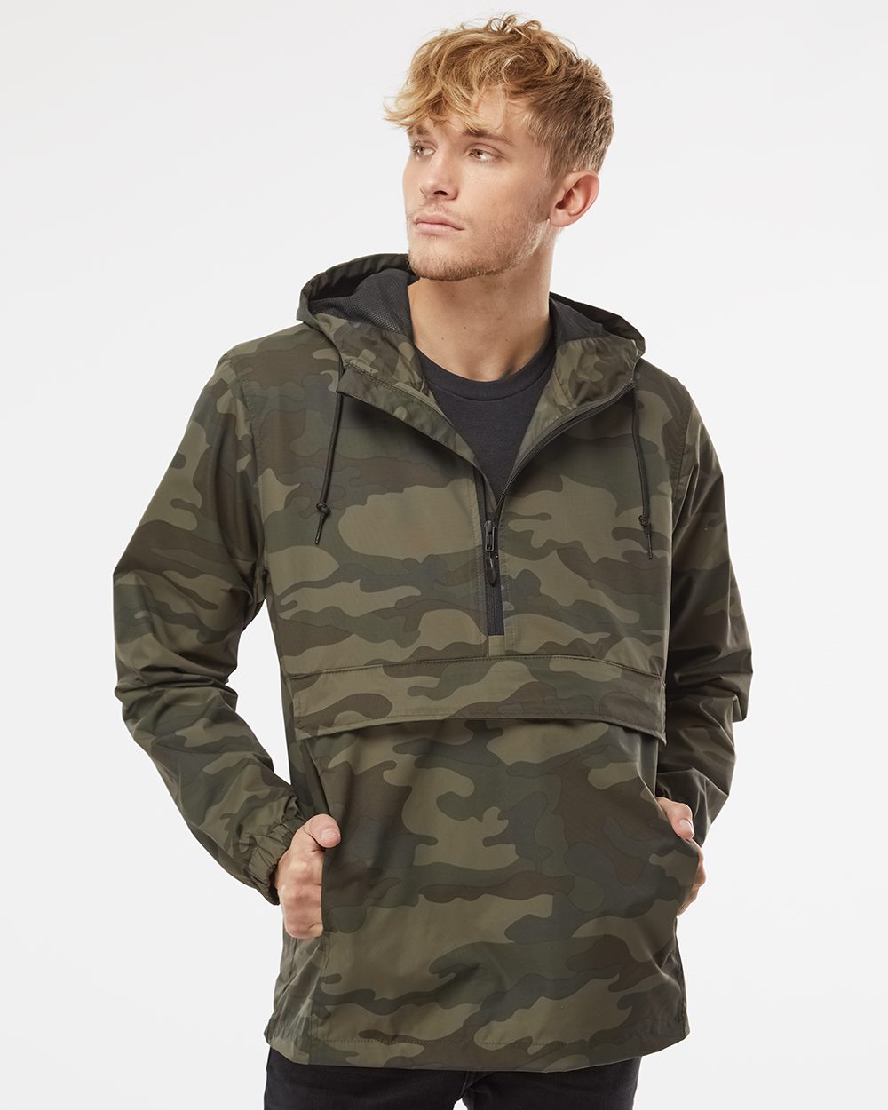 Independent Trading Co. Men's Nylon Anorak - Independent Trading Co. EXP94NAW