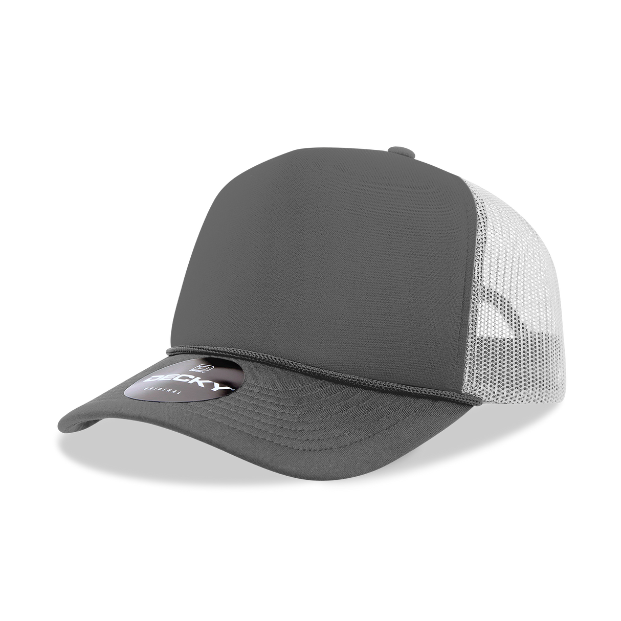 Decky 5 Panel Mid Profile Structured Foam Trucker | Decky 6025