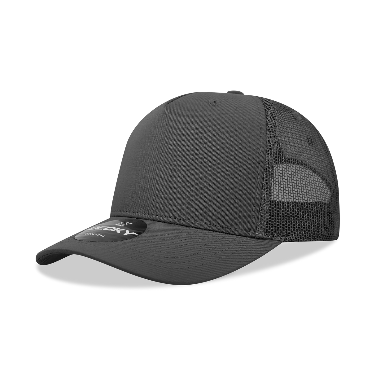 Decky 5 Panel Mid Profile Structured Cotton Blend Trucker | Decky 6030