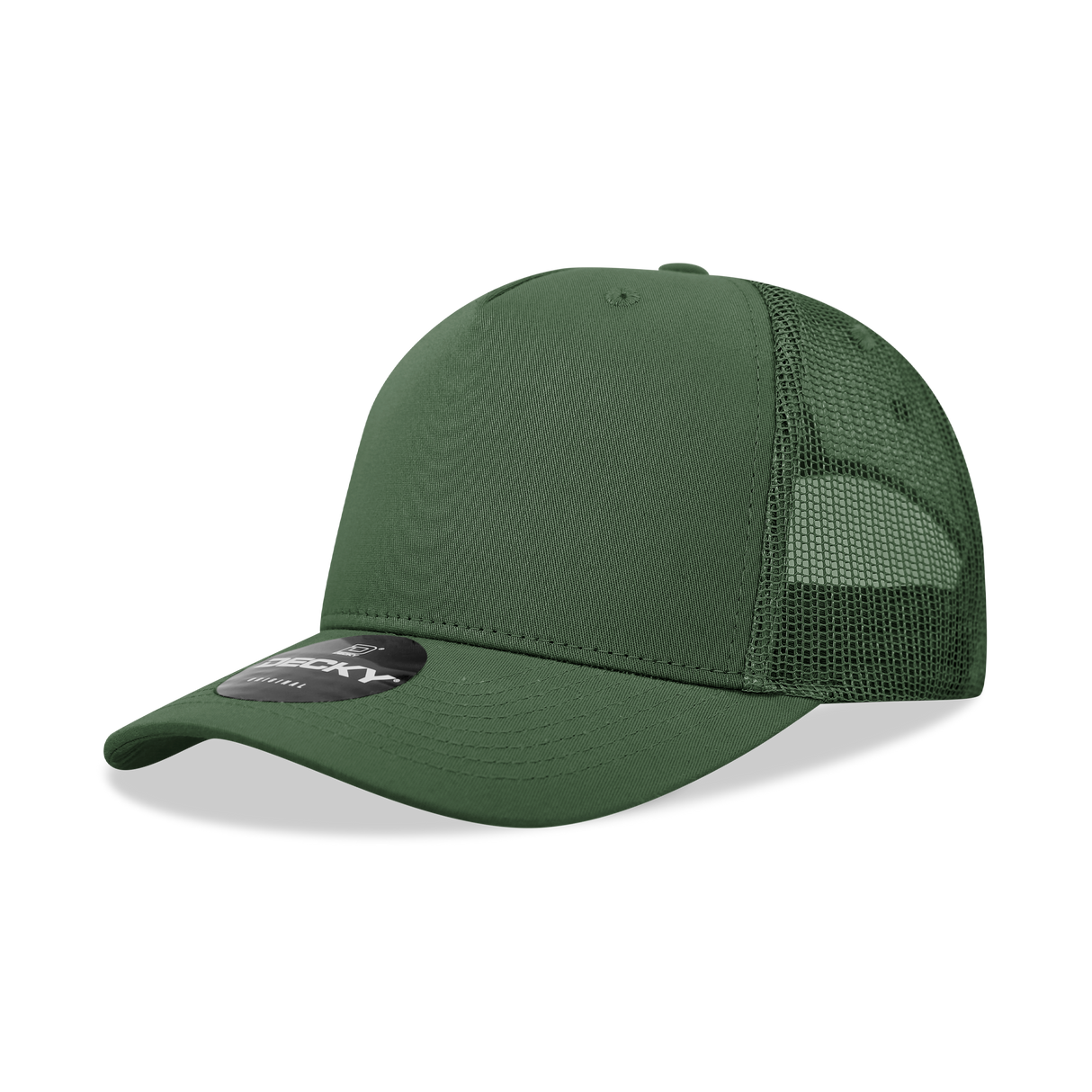 Decky 5 Panel Mid Profile Structured Cotton Blend Trucker | Decky 6030
