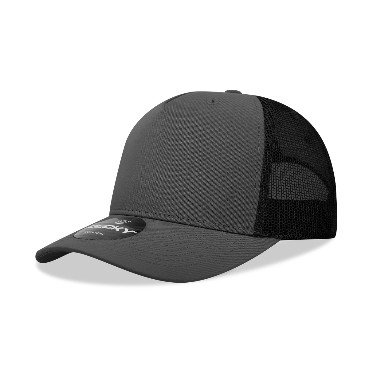 Decky 5 Panel Mid Profile Structured Cotton Blend Trucker | Decky 6030