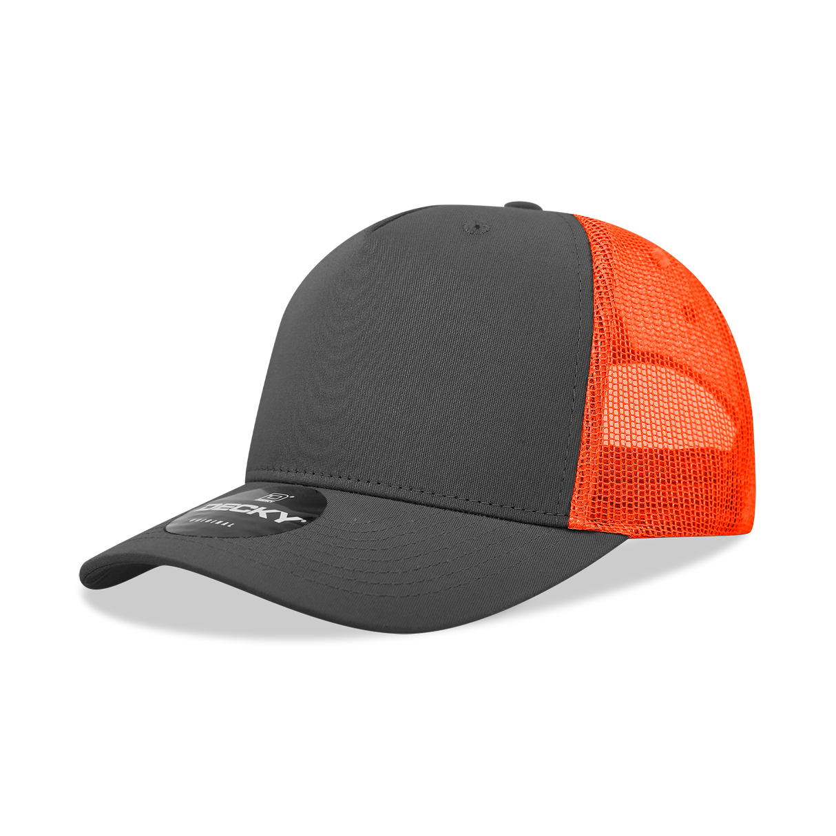 Decky 5 Panel Mid Profile Structured Cotton Blend Trucker | Decky 6030