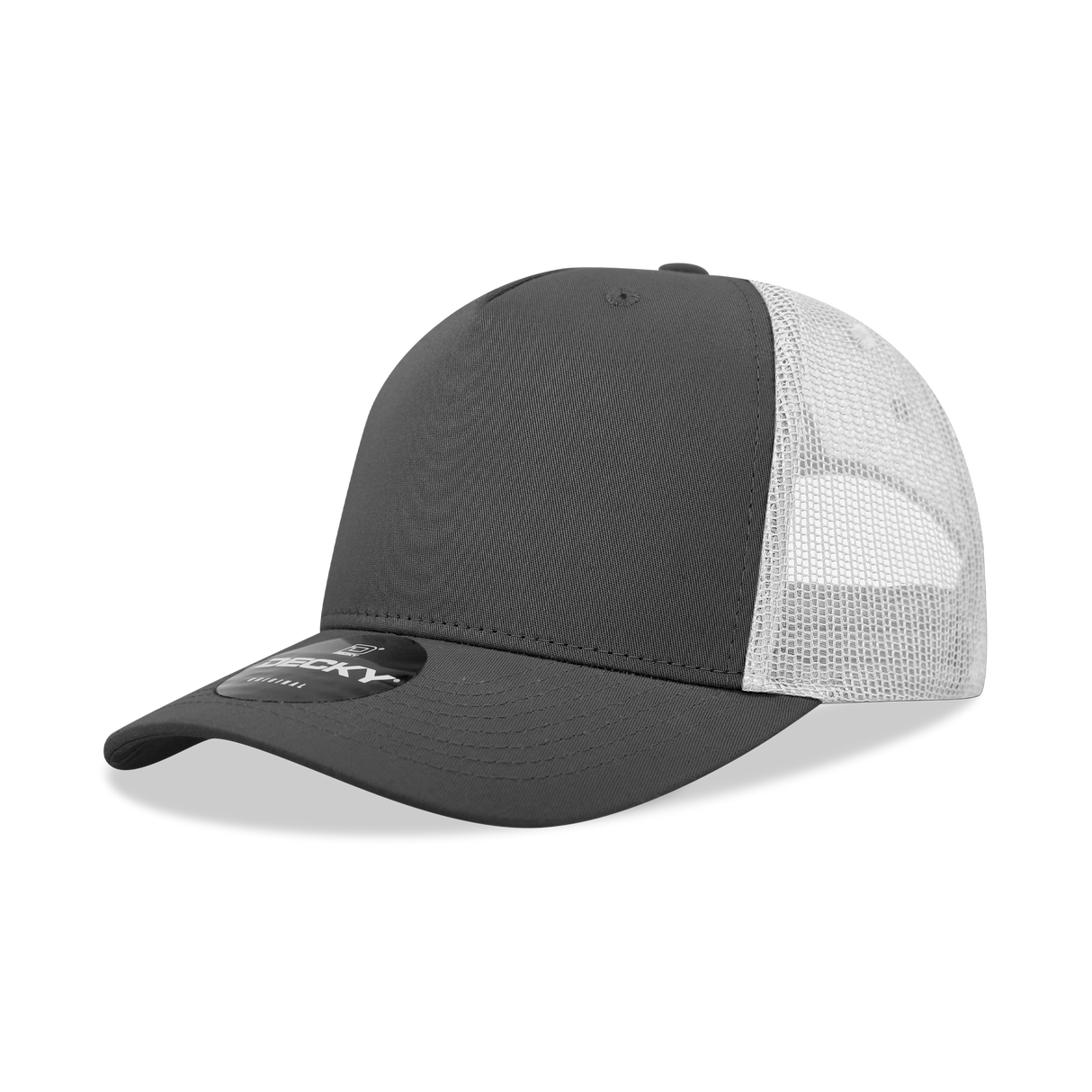 Decky 5 Panel Mid Profile Structured Cotton Blend Trucker | Decky 6030