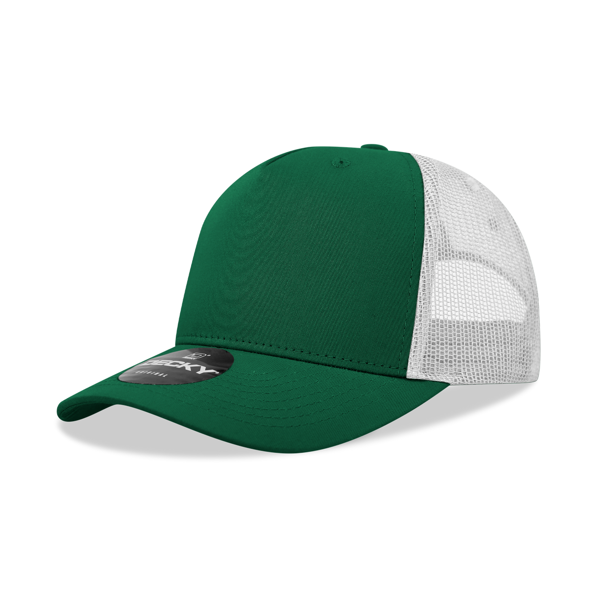 Decky 5 Panel Mid Profile Structured Cotton Blend Trucker | Decky 6030