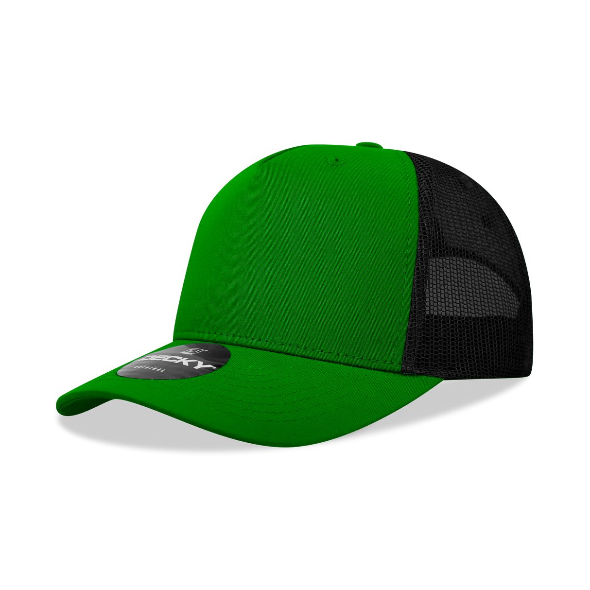 Decky 5 Panel Mid Profile Structured Cotton Blend Trucker | Decky 6030