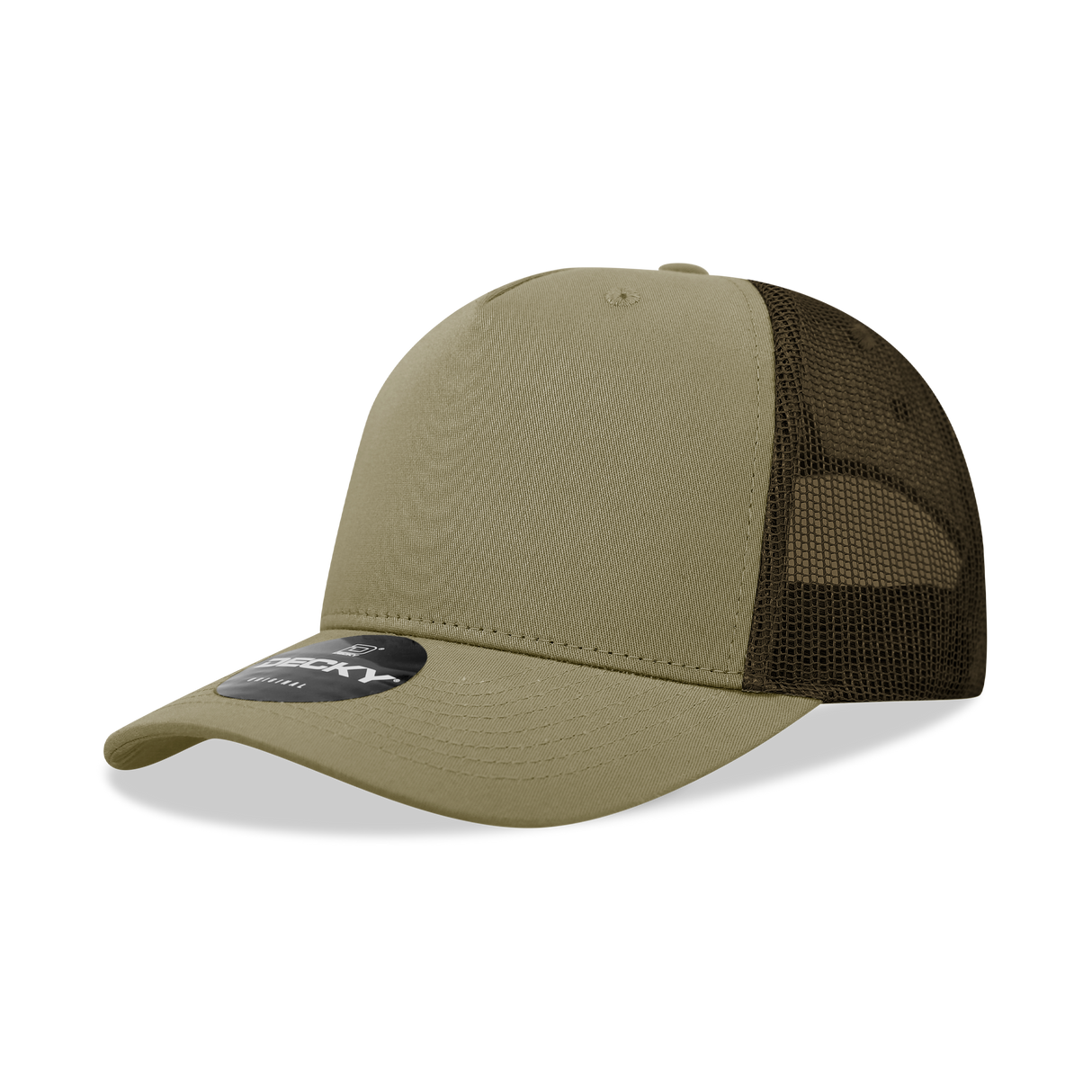 Decky 5 Panel Mid Profile Structured Cotton Blend Trucker | Decky 6030