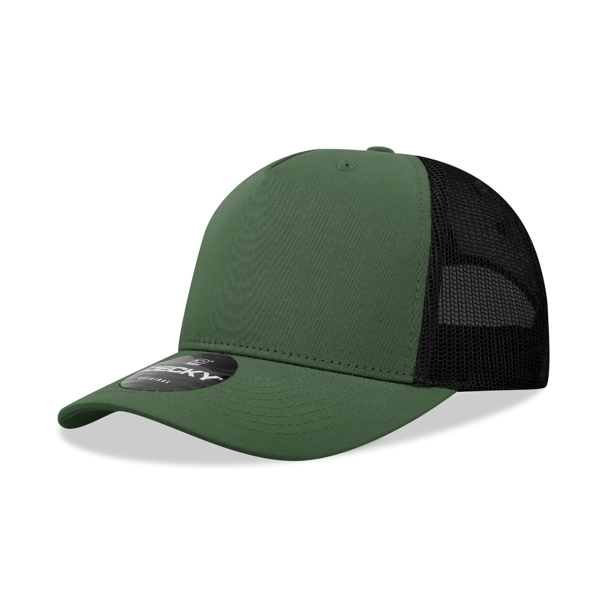 Decky 5 Panel Mid Profile Structured Cotton Blend Trucker | Decky 6030