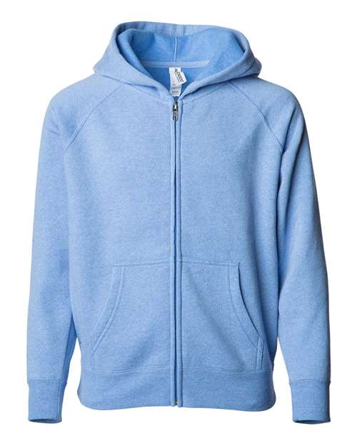 Independent Trading Co. Youth Lightweight Special Blend Raglan Zip Hood - Independent Trading Co. PRM15YSBZ
