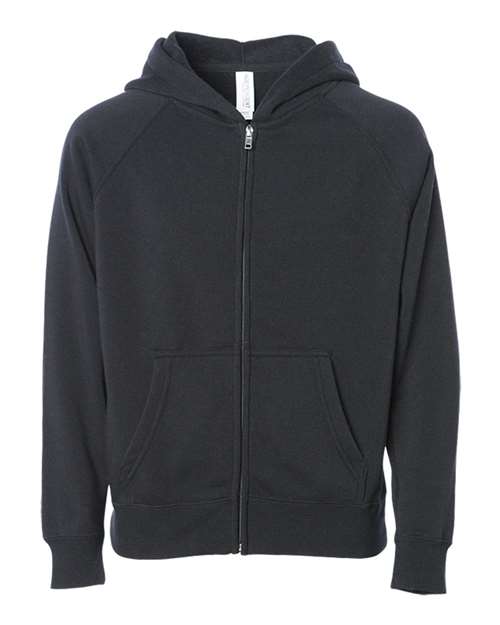 Independent Trading Co. Toddler Lightweight Special Blend Raglan Zip Hood - Independent Trading Co. PRM10TSBZ
