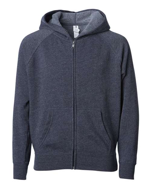 Independent Trading Co. Toddler Lightweight Special Blend Raglan Zip Hood - Independent Trading Co. PRM10TSBZ