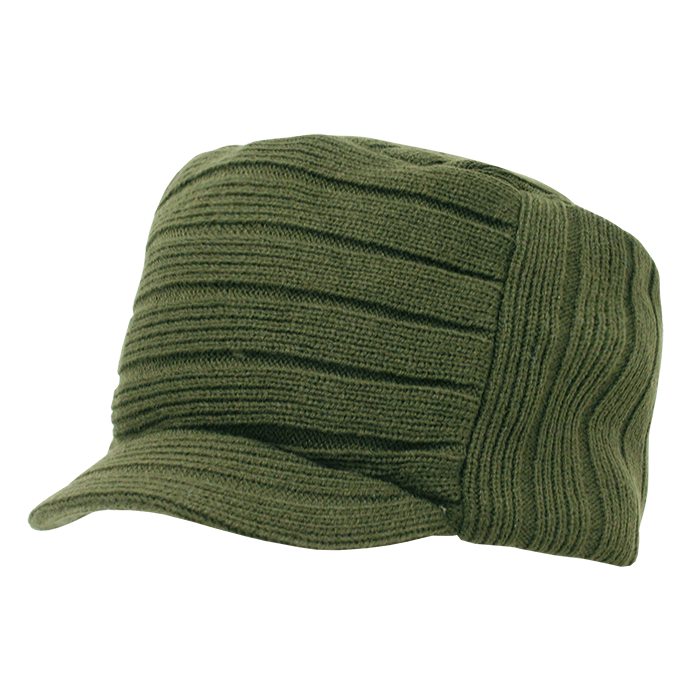 Decky Knitted Flat Top Cap w/ Visor | Decky 615