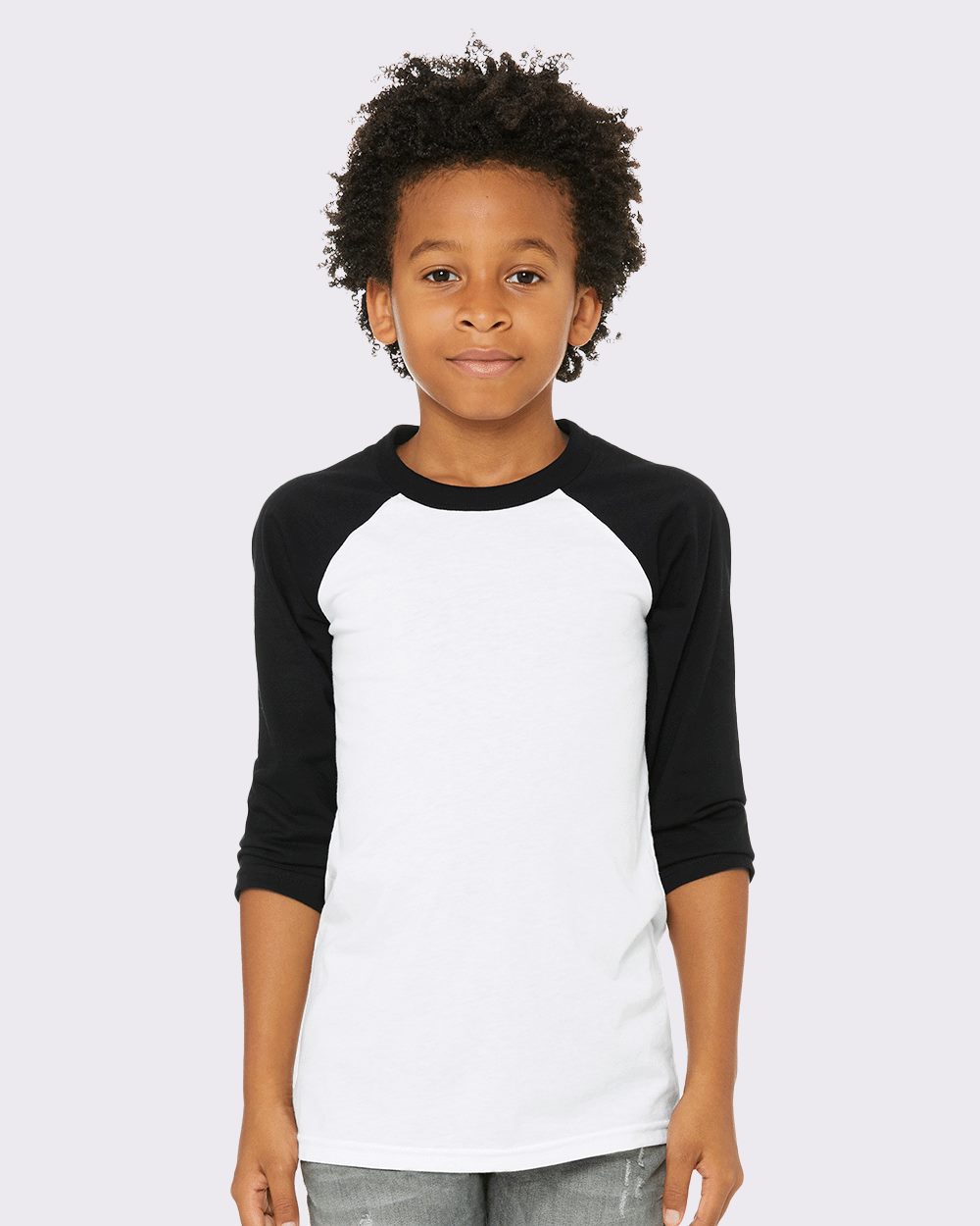 Bella + Canvas 3200Y Youth Three-Quarter Sleeve Baseball Tee