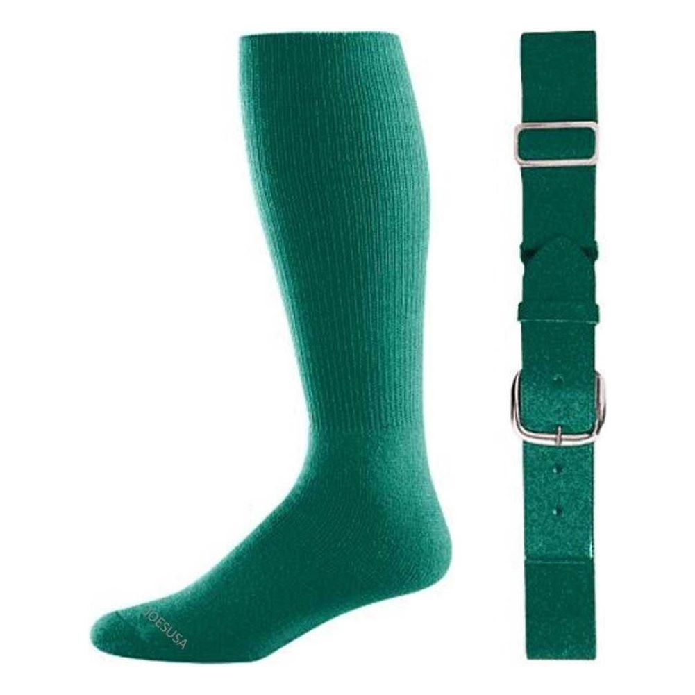 Baseball Socks & Belt Combo Set ( All Sizes & Colors Available) Accessories Joe's USA Dark Green Youth