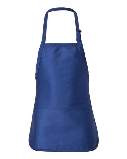 Q-Tees Full-Length Apron with Pouch Pocket - Q-Tees Q4250 Q-Tees Royal One Size