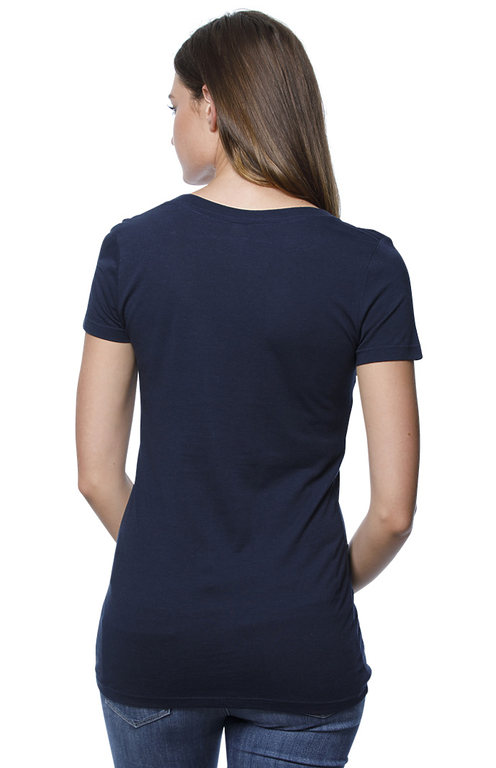 Royal Apparel 64030 Women's Viscose Hemp Organic Cotton V-Neck - Patriot Blue