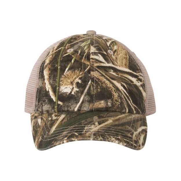 Kati Licensed Camo Washed Mesh Cap - Kati LC101V Kati Realtree Max 5/ Tan Adjustable