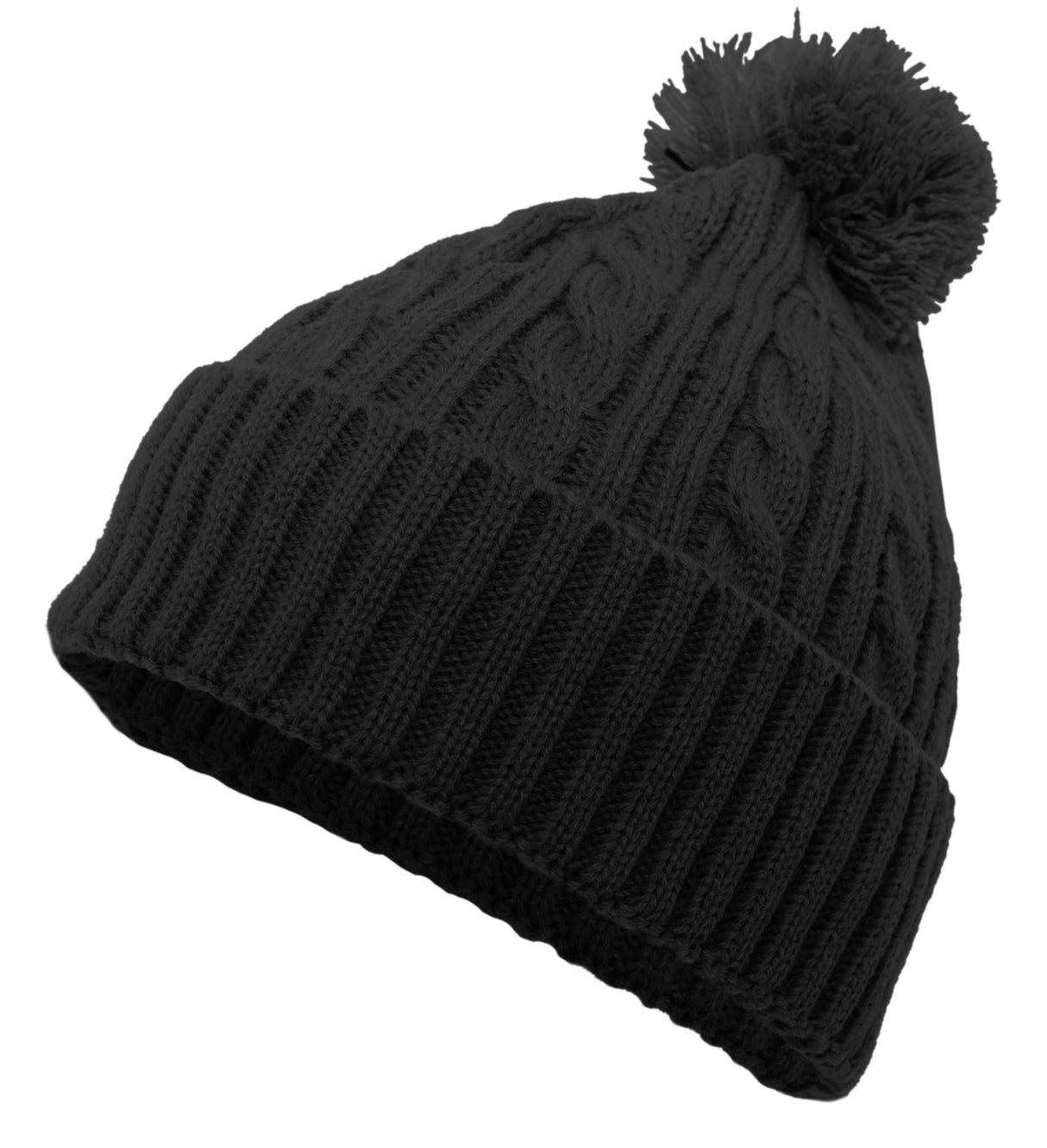 Pacific Headwear Cable Knit Pom-Pom Beanie 643K