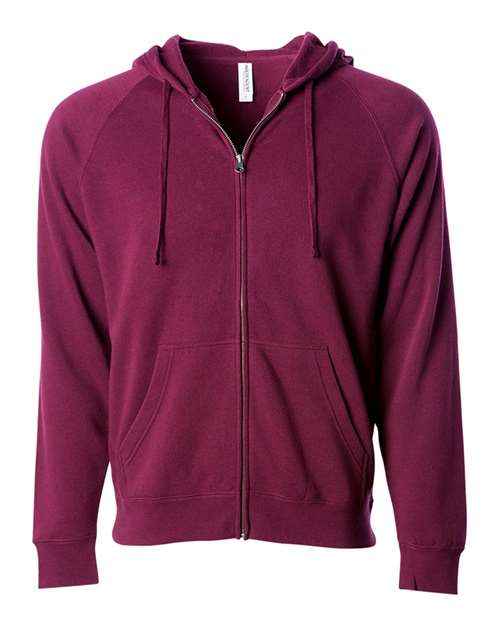 Independent Trading Co. Unisex Special Blend Raglan Full-Zip Hooded Sweatshirt - Independent Trading Co. PRM33SBZ