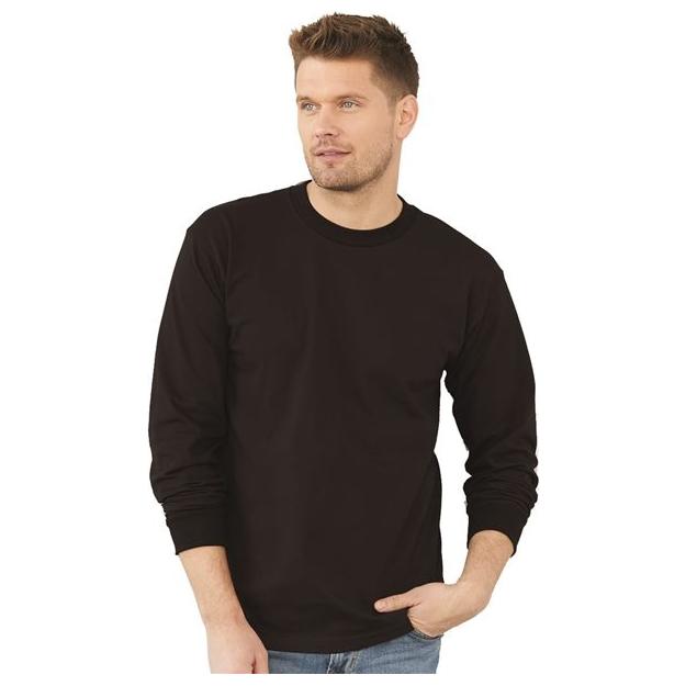 Bayside Unisex USA-Made Long Sleeve T-Shirt - Ash - Bayside 6100 Bayside