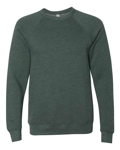 Bella + Canvas 3901 Unisex Sponge Fleece Raglan Crewneck Sweatshirt