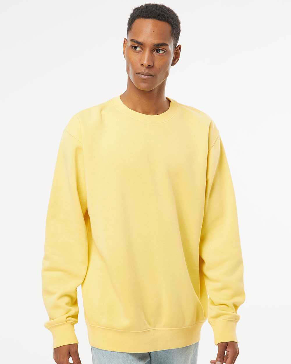 Independent Trading Co. PRM3500 Unisex Midweight Pigment-Dyed Crewneck Sweatshirt | Wholesale Pigment-Dyed Crewneck