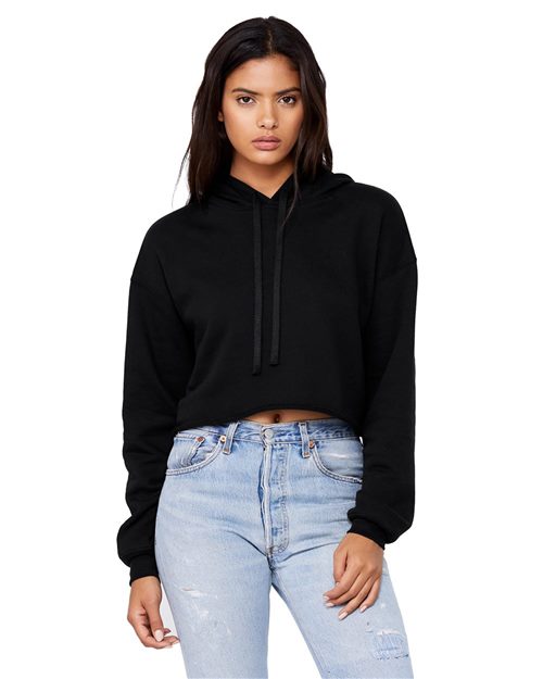 Bella + Canvas 7502 Women's Crop Fleece Hoodie Sweatshirt