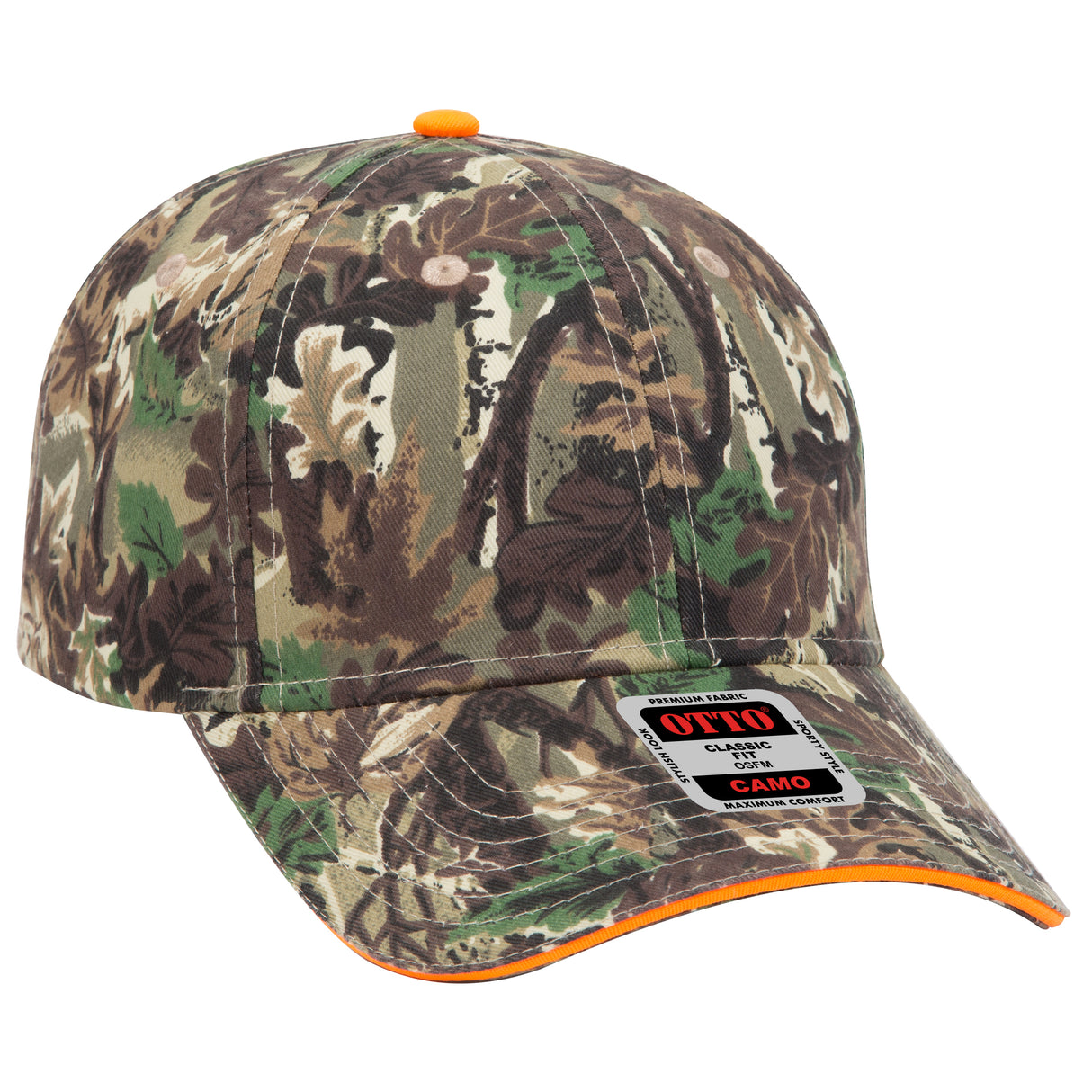 OTTO CAP® Camouflage 6 Panel Low Profile Baseball Cap OTTO 71-602