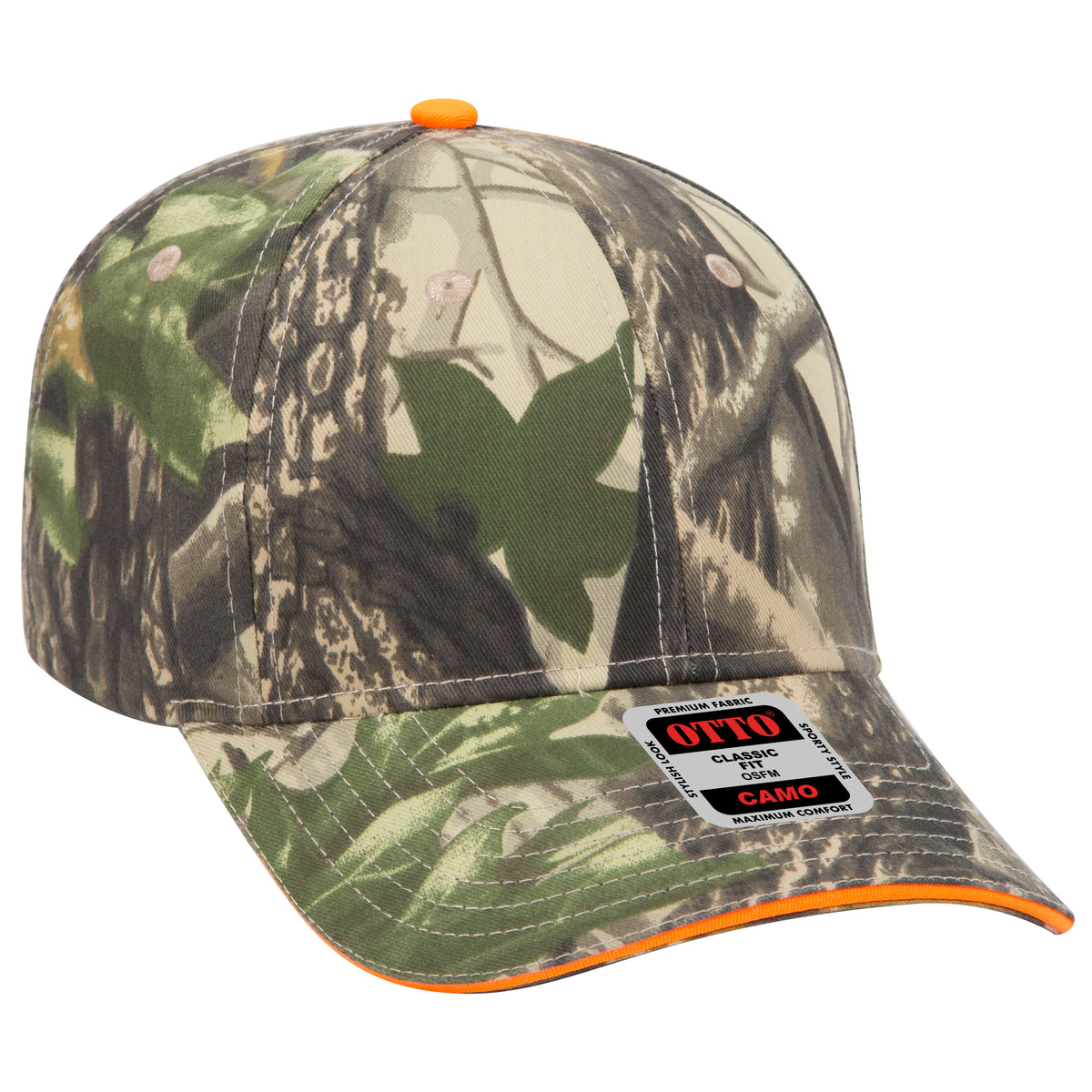 OTTO CAP® Camouflage 6 Panel Low Profile Baseball Cap OTTO 71-602