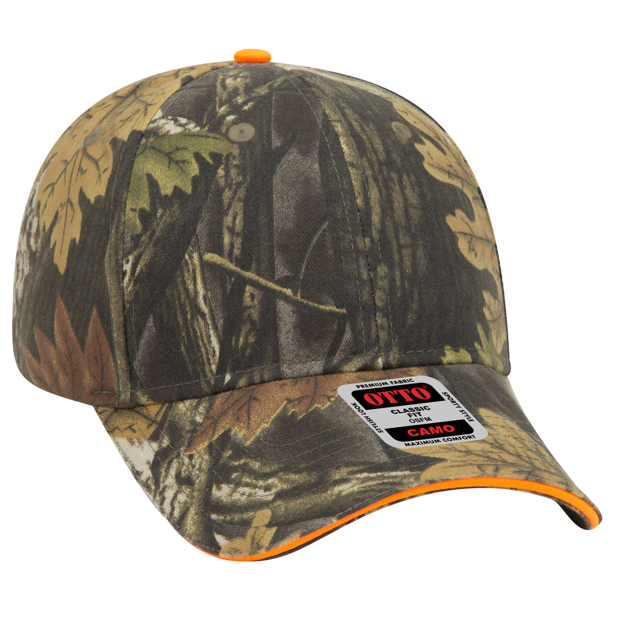 OTTO CAP® Camouflage 6 Panel Low Profile Baseball Cap OTTO 71-841