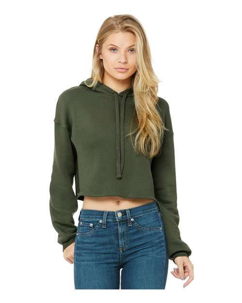 Bella + Canvas 7502 Women's Crop Fleece Hoodie Sweatshirt