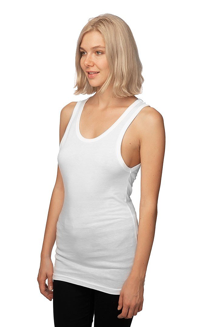 Royal Apparel 73058 Unisex Viscose Bamboo Organic Cotton Tank Top - Frost