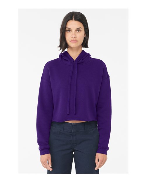 Bella + Canvas 7502 Women's Crop Fleece Hoodie Sweatshirt