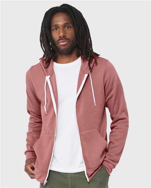 BELLA + CANVAS Unisex Sponge Fleece Full-Zip Hoodie Sweatshirt - BELLA + CANVAS 3739