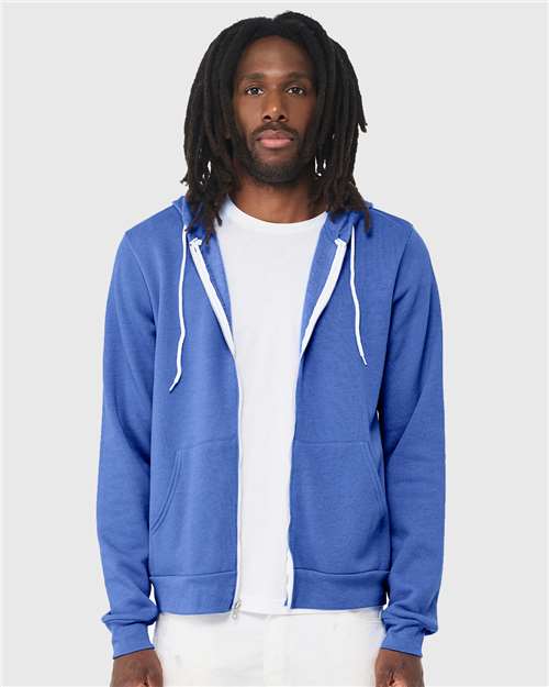Bella + Canvas 3739 Unisex Sponge Fleece Full-Zip Hoodie Sweatshirt
