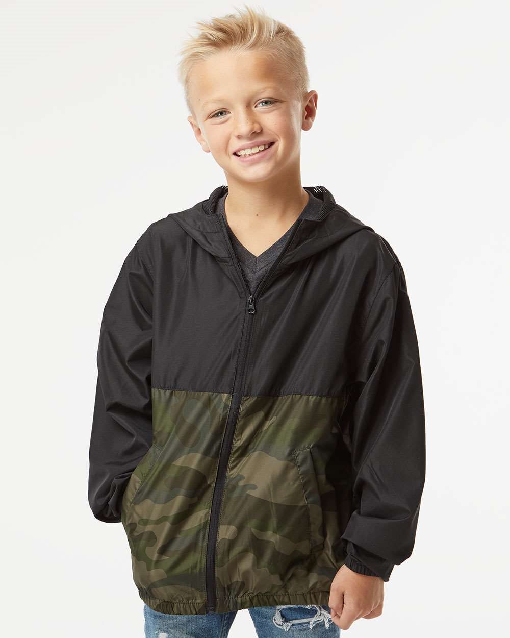 Independent Trading Co. EXP24YWZ Youth Lightweight Windbreaker Full-Zip Jacket | Wholesale Youth Jacket