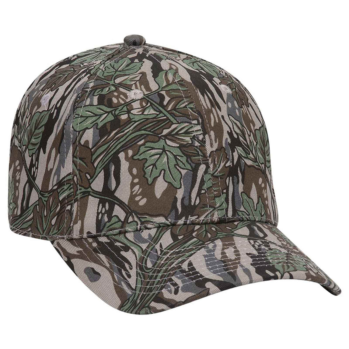 OTTO CAP® OTTO FLEX® Fitted Camouflage 6 Panel Low Profile Baseball Cap OTTO 77-379