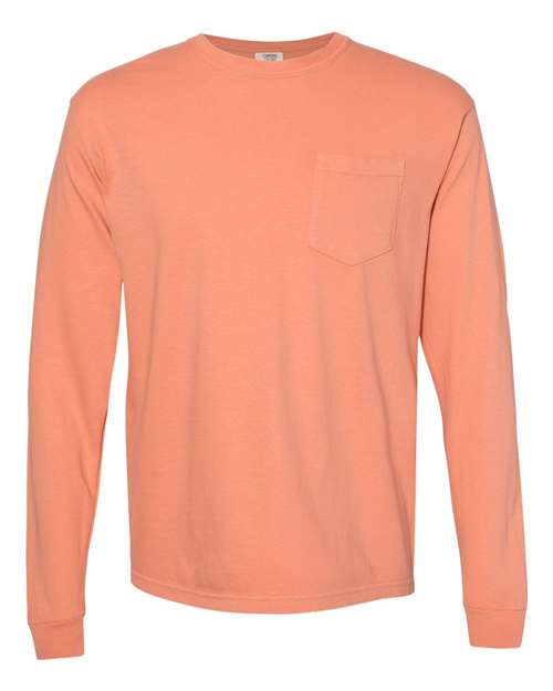 Comfort Colors Unisex Garment-Dyed Heavyweight Long Sleeve Pocket T-Shirt - Comfort Colors 4410